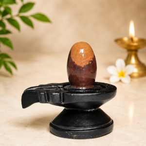 Original 2Inch Tilakdhari Shivaling with 4Inch Damru Jaldhari