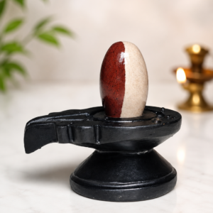 Original 2Inch Ardhanareshwar Shivaling with 4Inch Damru Jaldhari