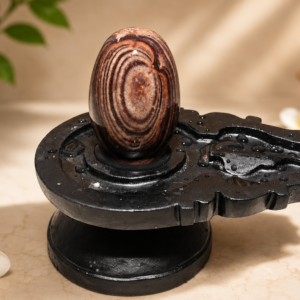 Original 2Inch Janeudhari Shivaling with 4Inch Damru Jaldhari